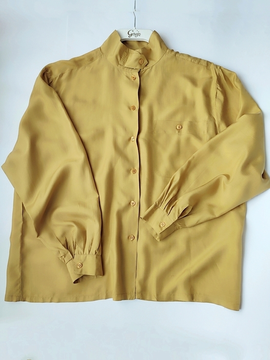Красива стильна 100% шовкова сорочка блуза, оверсайз, Італія, фото №4