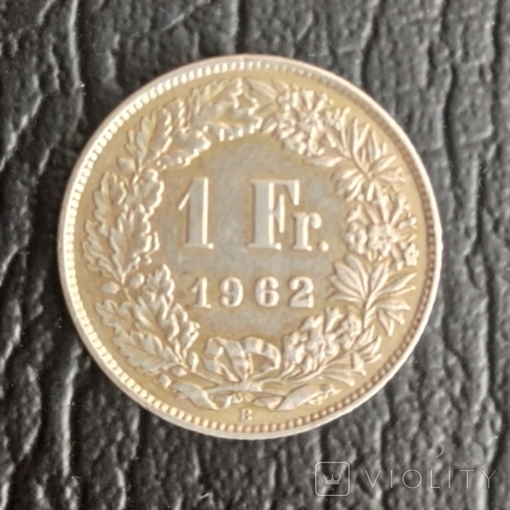 1 франк 1962г. Швейцария серебро, фото №3