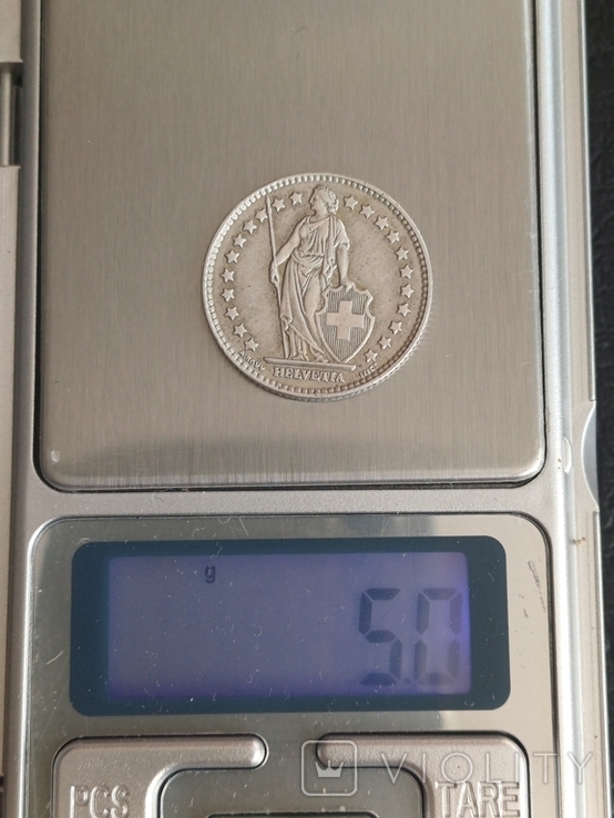 1 франк 1962г. Швейцария серебро, фото №6