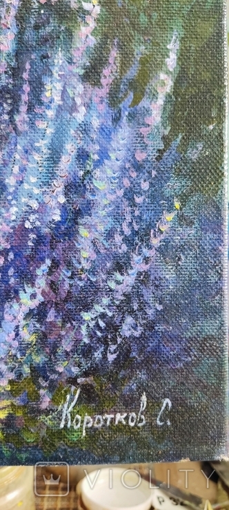 Квіткова гармонія Картина пейзаж автор Коротков С.В. 70х70 полотно олія, фото №4