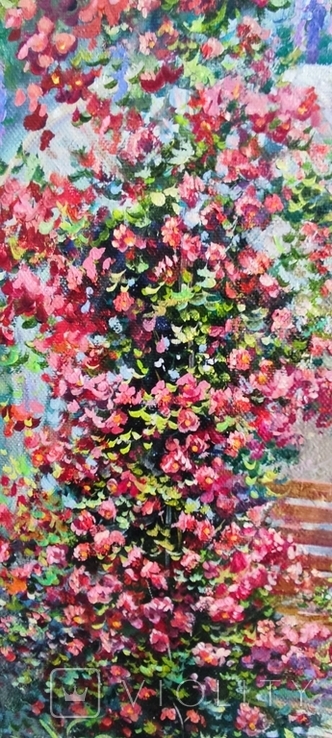 Квіткова гармонія Картина пейзаж автор Коротков С.В. 70х70 полотно олія, фото №5