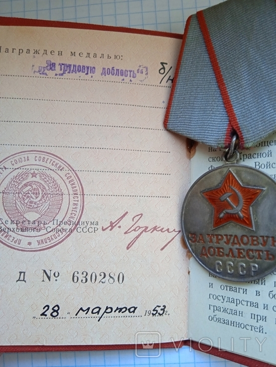Медали за трудовые заслуги 6 шт., фото №7