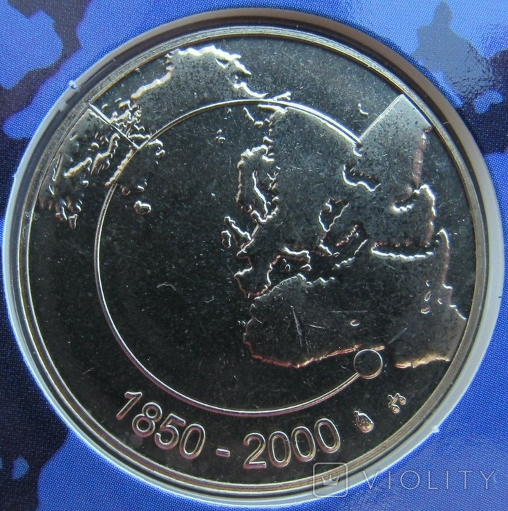 Бельгия, комлект 50 сантимов -50 франков 2000 *10 штук + токен "150 лет нацбанку Бельгии", фото №8