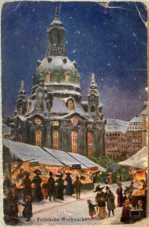 Трофейная немецкая открытка, Дрезден, Просмотрено Военной Цензурой, фото №2