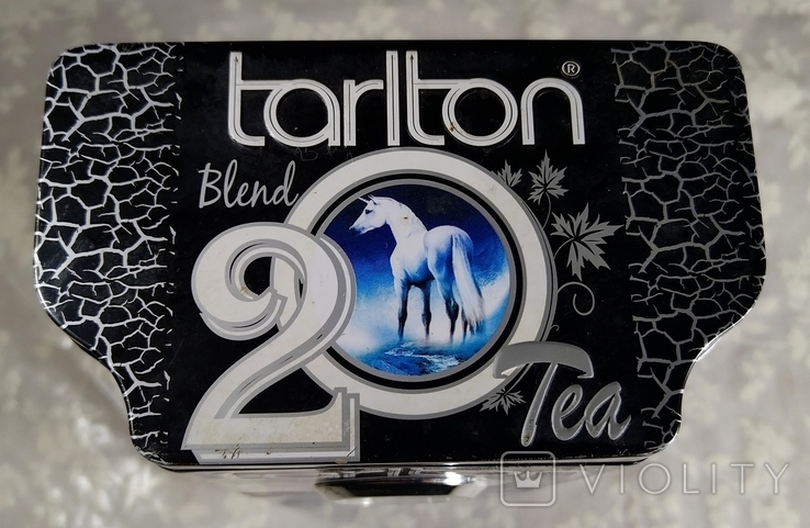 Годинник Quartz/18.5x12.5 см в жестяній коробці від чаю Tarlton 20, 2011 р., фото №6