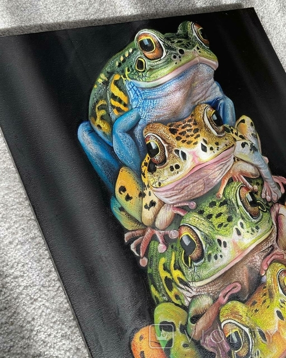 Картина олійними фарбами ‘‘жабенята’’, фото №6