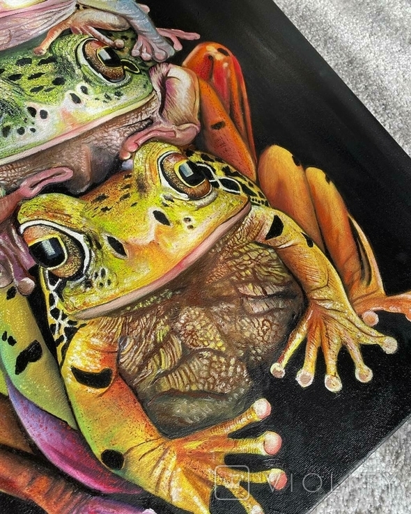 Картина олійними фарбами ‘‘жабенята’’, фото №8