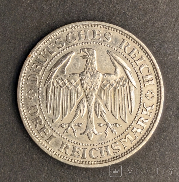 3 марки 1927 р. Веймарська республіка. Мейсен, фото №7