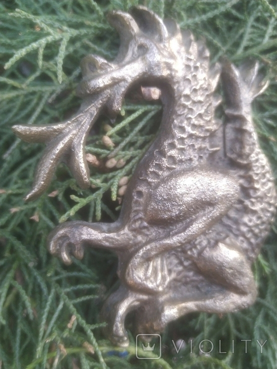 Дракон бронза коллекционная статуэтка накладка, фото №5