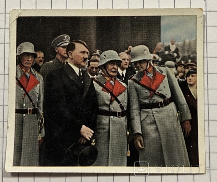 Вкладыш историческое фото Гитлер Геринг Бломберг третий рейх, фото №2