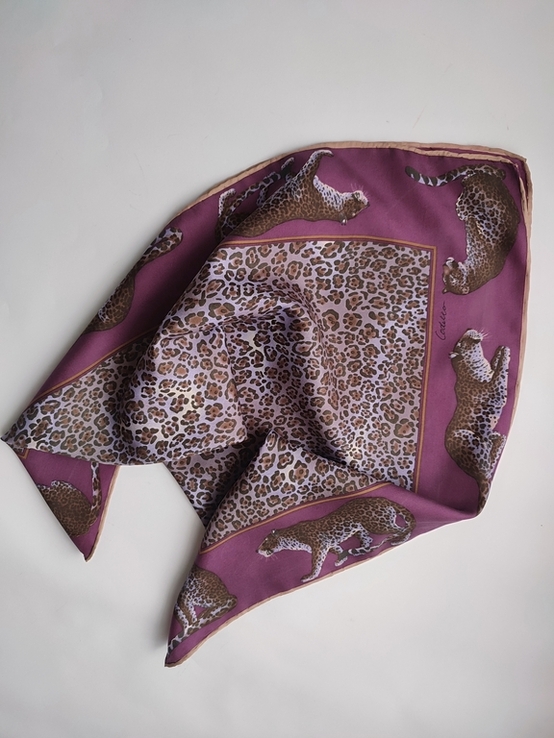 Шелковый шейный платок с леопардами Codello, фото №5