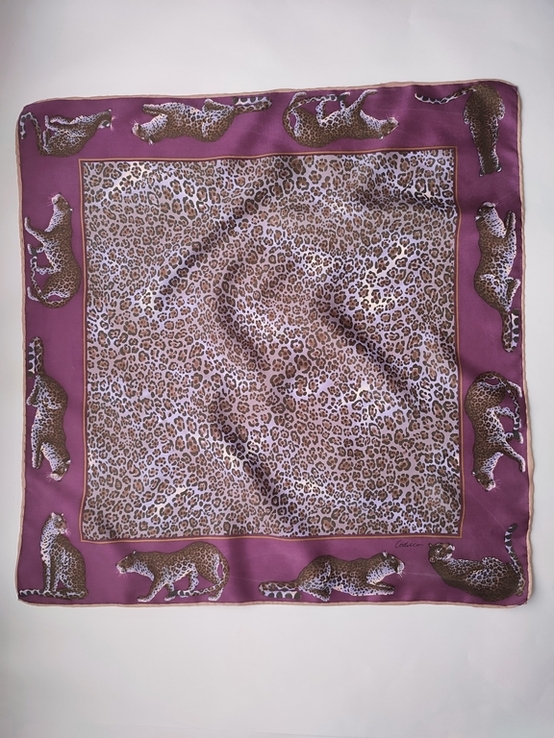 Шелковый шейный платок с леопардами Codello, фото №6