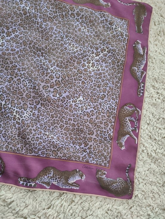 Шелковый шейный платок с леопардами Codello, фото №12