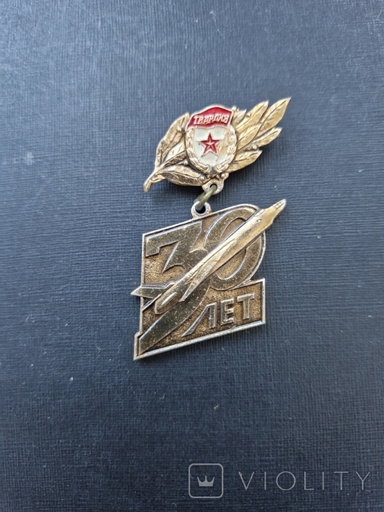 Значок 30 лет гвардейскому авиаполку, фото №2