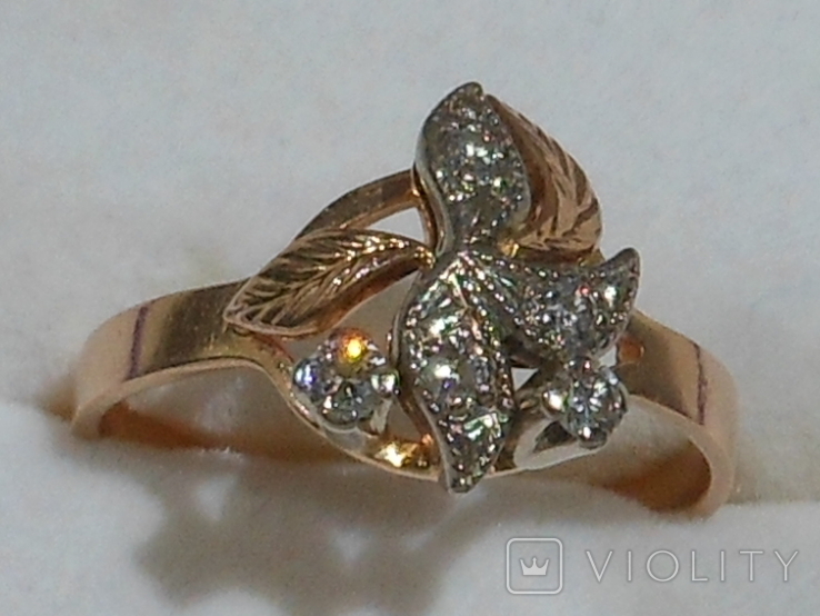 Кольцо с бриллиантами СССР 583, фото №2