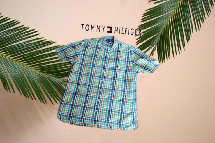 Tommy Hilfiger оригинал красивая летняя мужская рубашка короткий рукав L, photo number 3