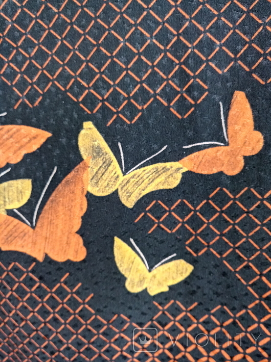 Японское винтажное кимоно - хаори "Бабочки", фото №4