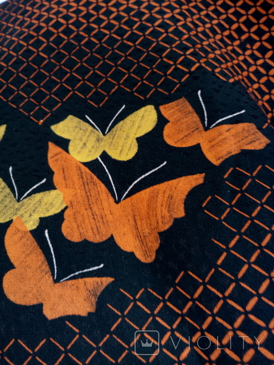 Японское винтажное кимоно - хаори "Бабочки", фото №6
