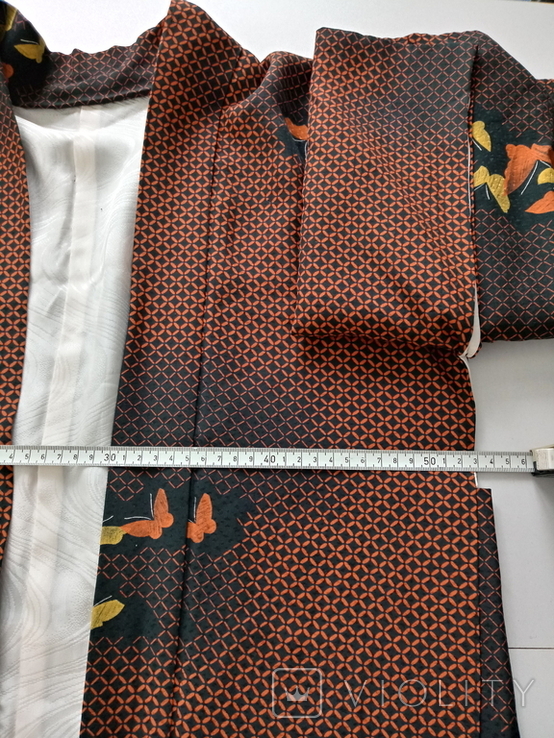 Японское винтажное кимоно - хаори "Бабочки", фото №7