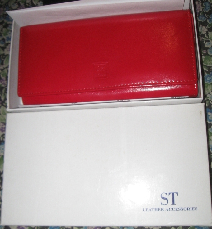 Червоний вживаний жіночий гаманець-портмоне "MONI CE", фото №5