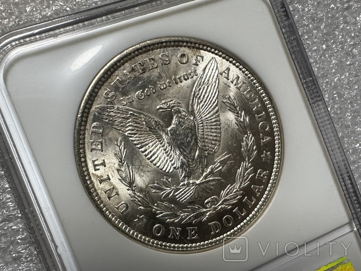 Долар Моргана 1921 слаб NGC MS-64 Америка США, фото №10