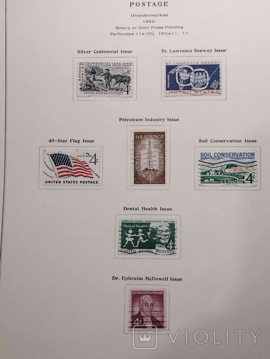 США, марки, 1959 р., 7шт.