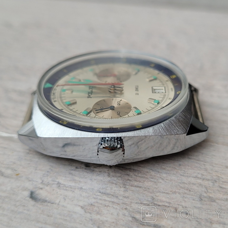 Новий годинник Poljot Chronograph імені "Кунішев" 3133 СРСР з документами (на ходу), фото №4
