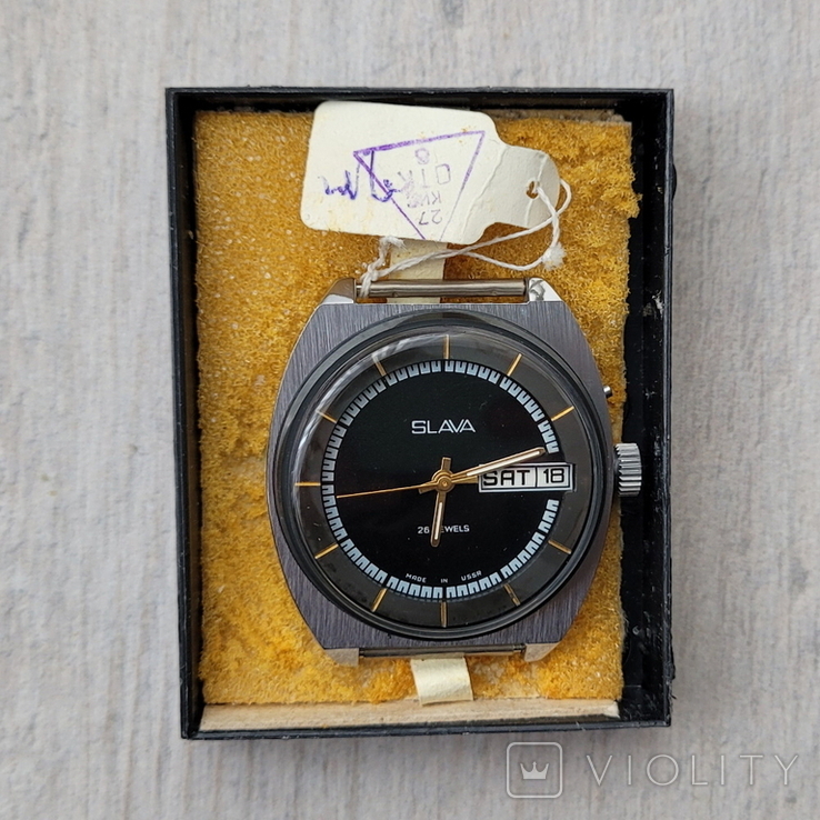 Новий годинник Slava СРСР з документами (на ходу), фото №3