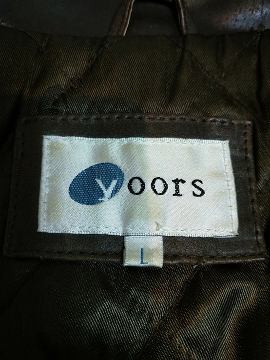 Куртка утеплена шкіряна YOORS унісекс натуральна шкіра p-p L, фото №11