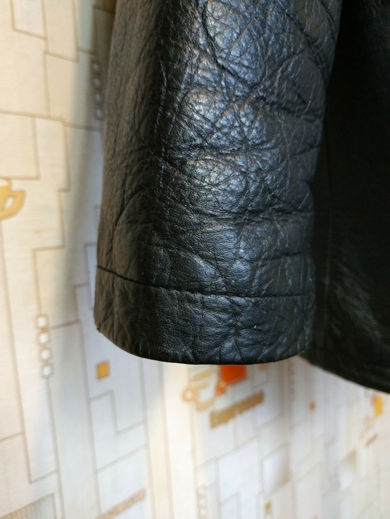 Куртка утеплена шкіряна чоловіча YES MAN натуральна шкіра p-p М(ближче до L-XL), numer zdjęcia 5