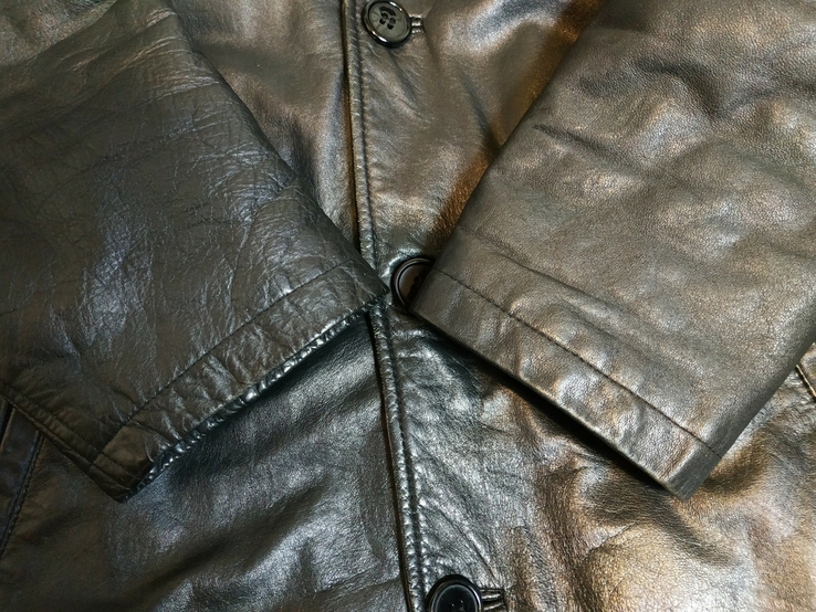 Куртка утеплена шкіряна чоловіча YES MAN натуральна шкіра p-p М(ближче до L-XL), numer zdjęcia 7