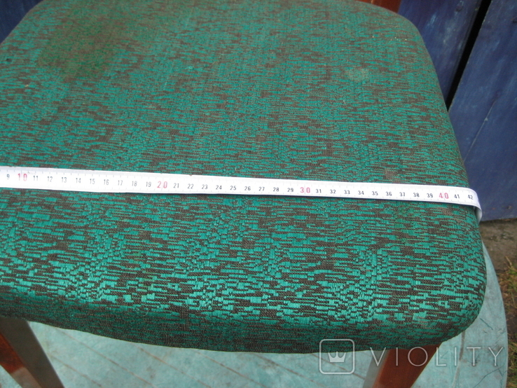 Деревянный мягкий стул из мебельного гарнитура (кабинетный винтаж).Румыния ,60-е г. ХХ в., фото №7