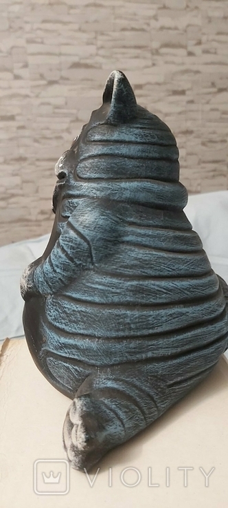 Керамическая статуэтка копилка керамика кот 1999, фото №7