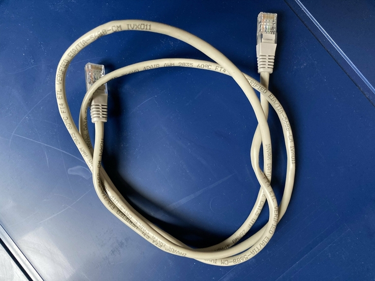 Фирменный Патч-корд Ethernet Invax Data Cable Cat.5 UTP 26AWG 4pair AWM 2835 (1,1 метр), фото №6