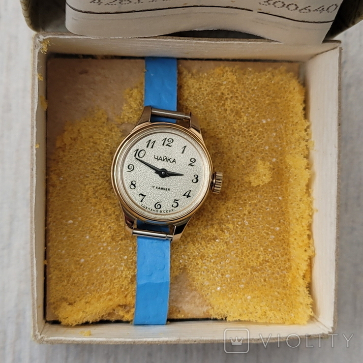 Новий позолочений годинник Чайка СРСР з документами (на ходу), фото №3