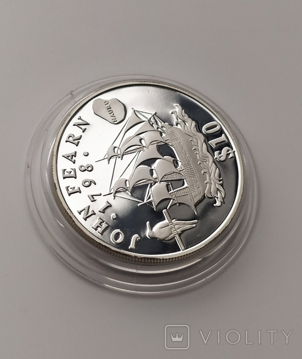 Науру 10 долларов 1994 г. John Fearn, серебро 925, 1oz., фото №8