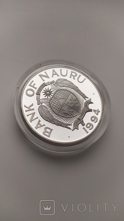 Науру 10 долларов 1994 г. John Fearn, серебро 925, 1oz., фото №13