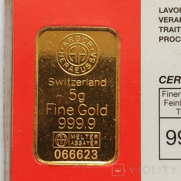 Слиток Золото 5 грамм 999.9*, фото №3