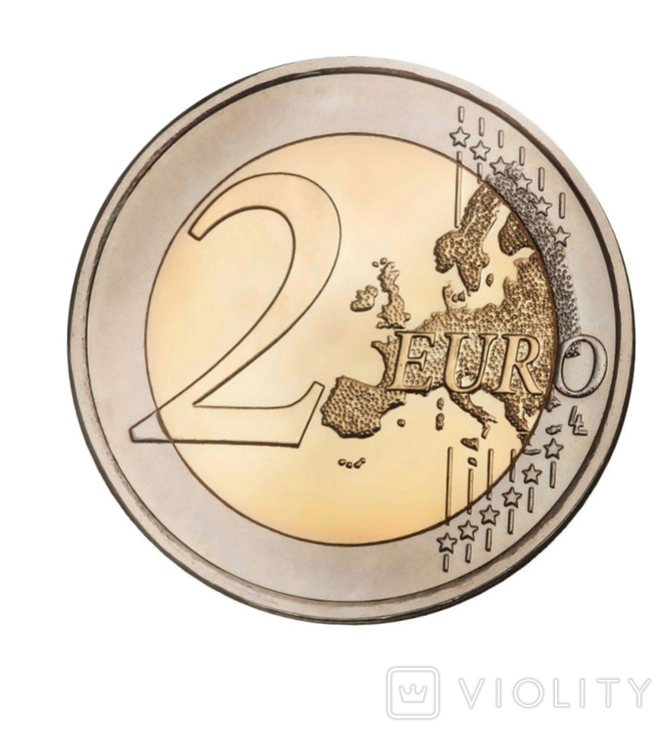 Естонія 2022 рік 2 євро-Слава Україні, коінкард, фото №3