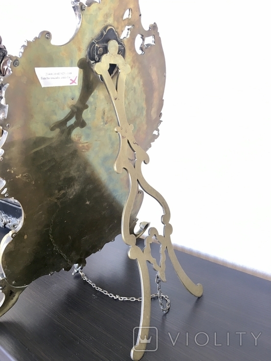 Велике, настільне дзеркало, бронза, Франція XIX ст., рокайль., фото №5