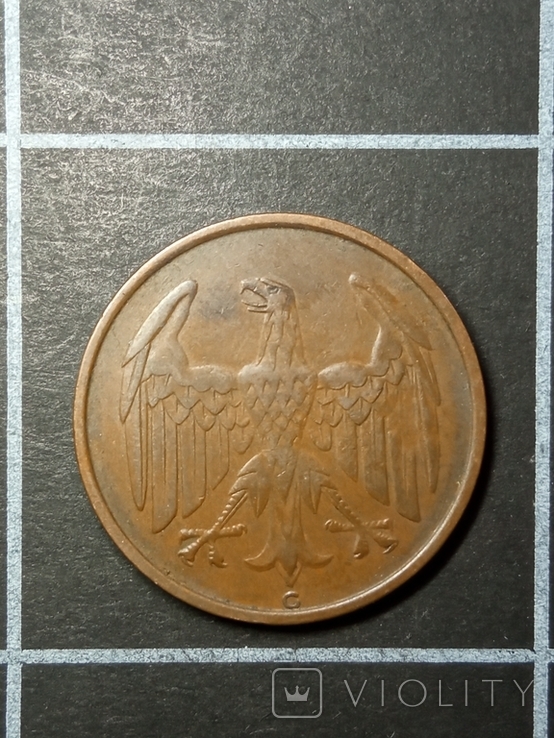 Німеччина 4 пфенніга 1932 G, фото №3