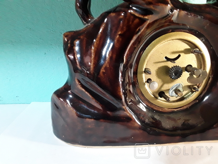 Керамічних ( майоліка ) Камінний годинник Німеччина полювання, фото №6