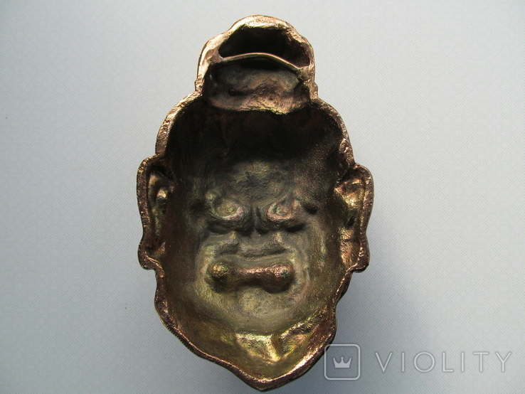Маска японского божества,магнитный метал вес 2,5 кг, фото №4