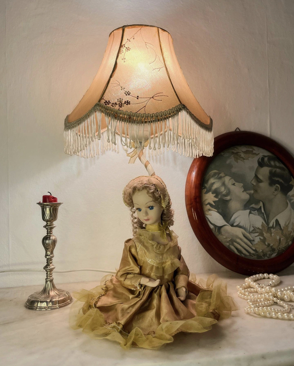  лампа/світильник із порцеляновою лялькою, фото №10
