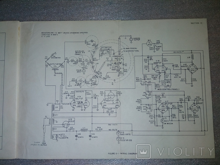 Генератор сигналов, инструкция по эксплуатации, измерения, схемы. Америка,Нью-джерси 1955г, фото №8