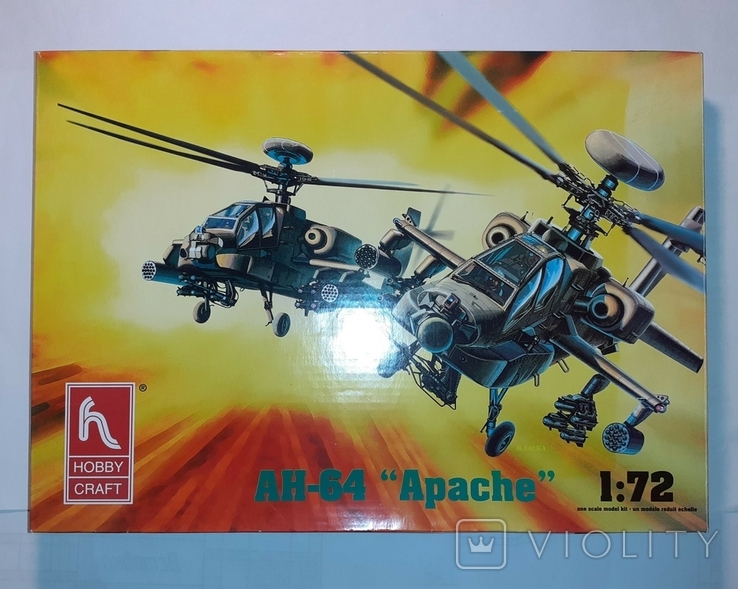 Збірна модель AH-64 Apache 1/72 Hobbycraft, фото №2