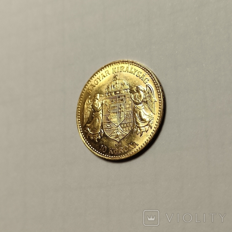10 крон 1906, Венгрия, Франц Иосиф I, золото, фото №7