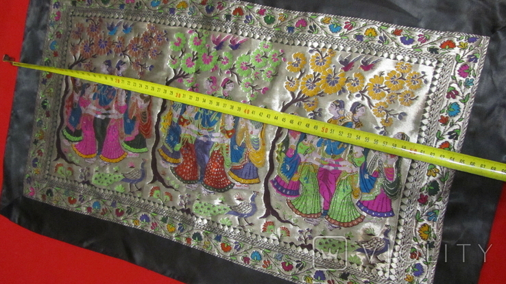 Вышивка шелком, старая Индия., фото №7