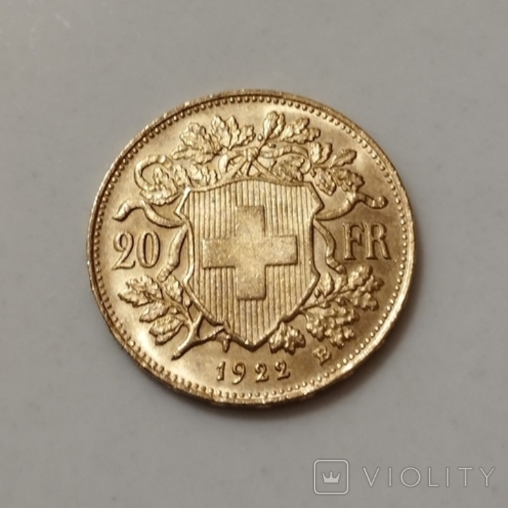 20 франків 1922р. Швейцарія., фото №8