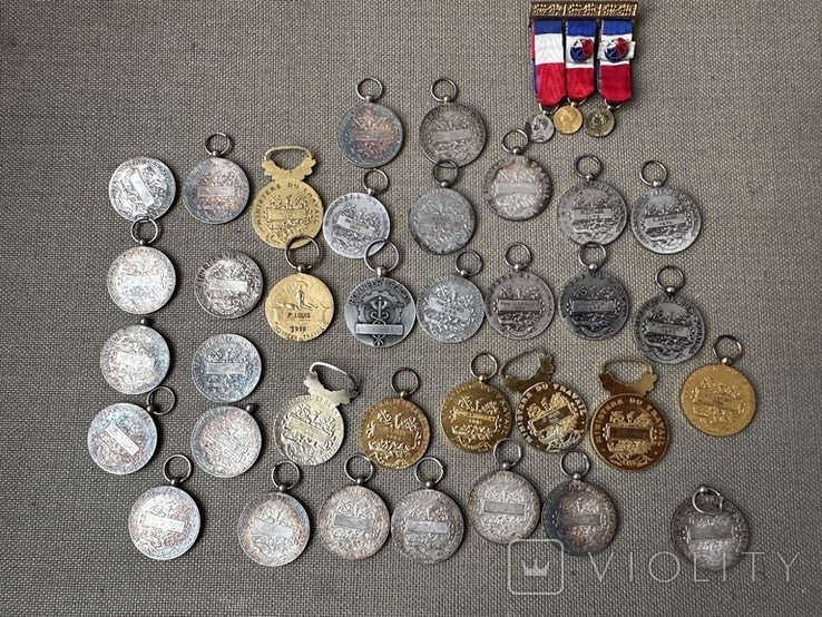 Медалі Франції різні 37 шт різні+3 шт маленькі, фото №10